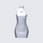 Gisele Silver Metallic Logo Dress