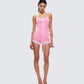 Gita Pink Bow Strapless Romper