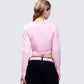 Habibah Pink Bow Detail Cardigan