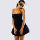 Hadley Black Bubble Mini Dress