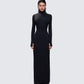 Haize Black Column Maxi Dress