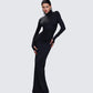 Haize Black Column Maxi Dress