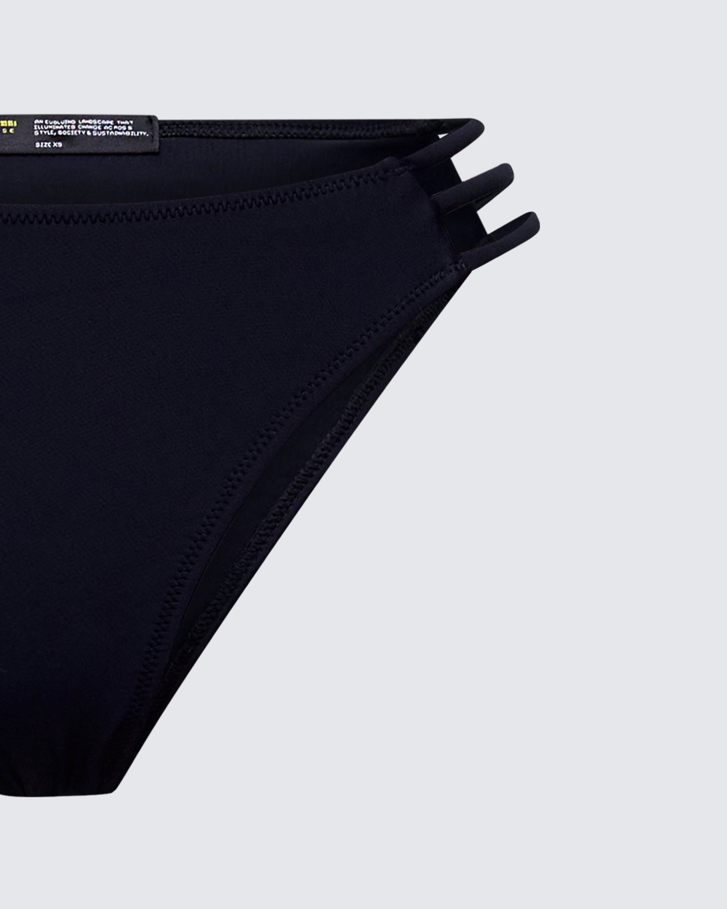 Halsey Black Cheeky Bikini Bottom