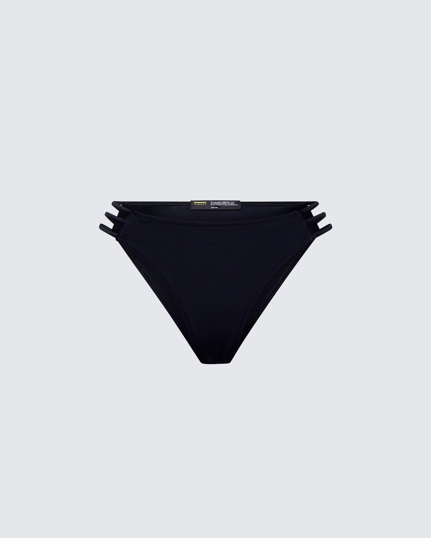 Halsey Black Cheeky Bikini Bottom