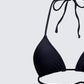 Halsey Black Triangle Bikini Top