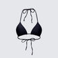 Halsey Black Triangle Bikini Top