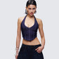 Harley Blue Denim Halter Top