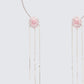 Pink necklace styled on model – FINESSE