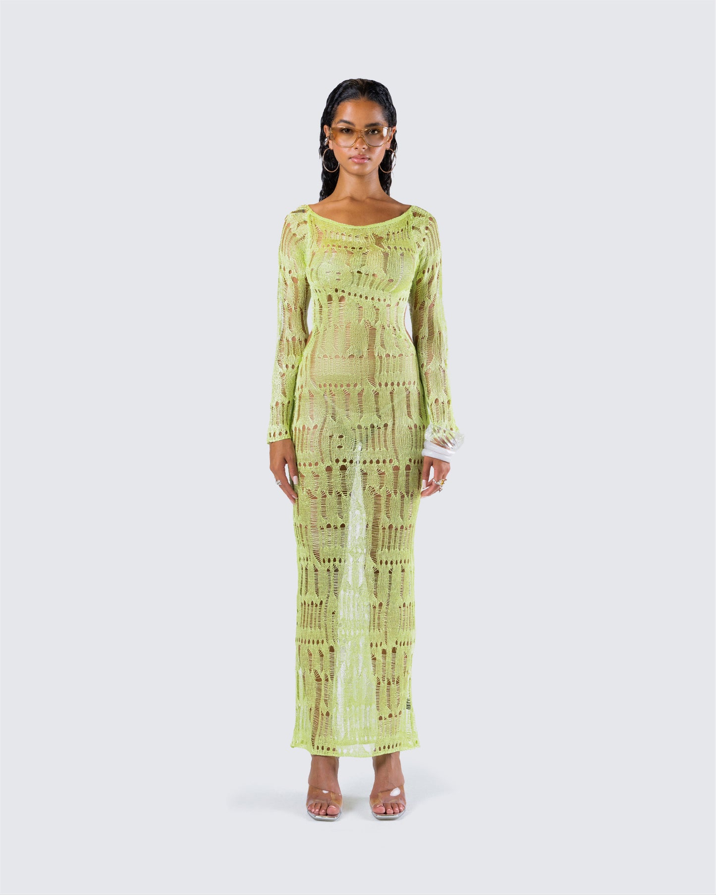 Hartley Green Open Knit Maxi Dress