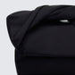 Henrietta Black Satin Fold Over Bag