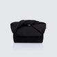 Henrietta Black Satin Fold Over Bag