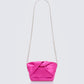 Henrietta Pink Satin Fold Over Bag