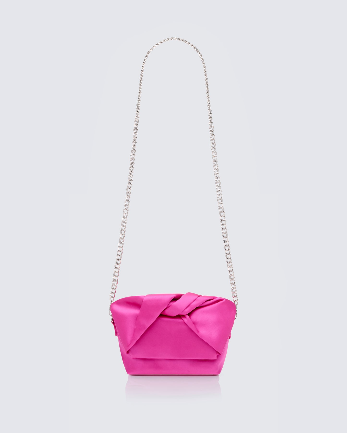 Henrietta Pink Satin Fold Over Bag