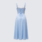 Hera Blue Corset Midi Dress