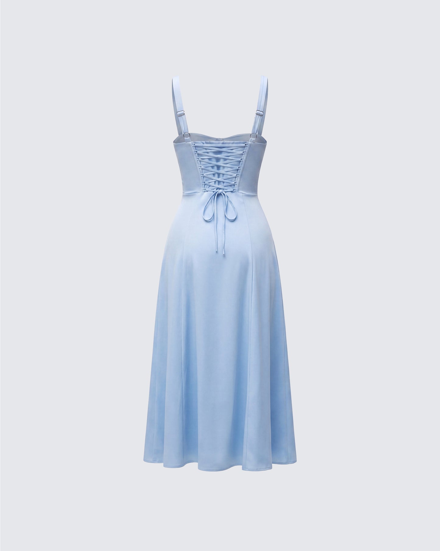 Hera Blue Corset Midi Dress