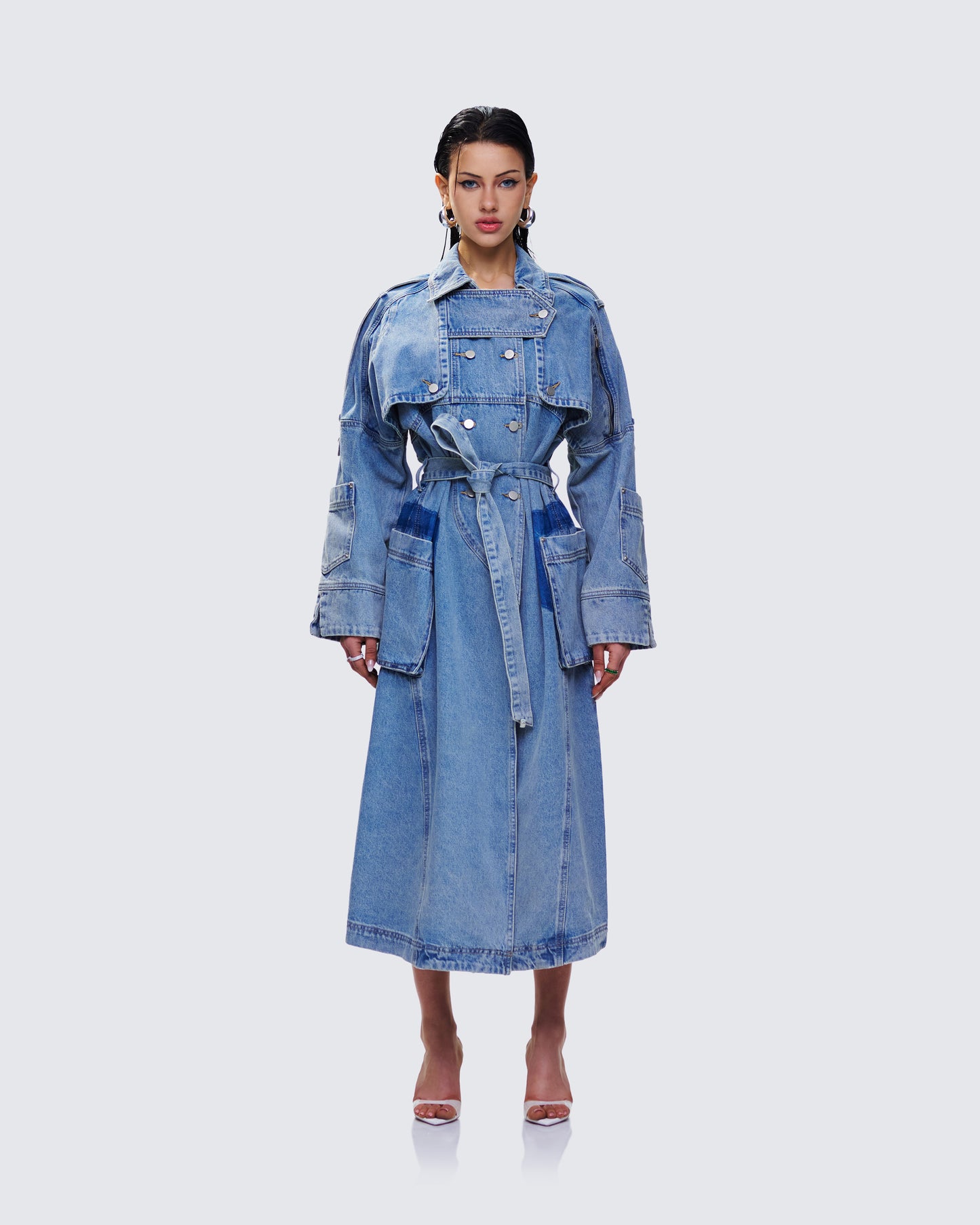 Hestia Denim Trench Coat