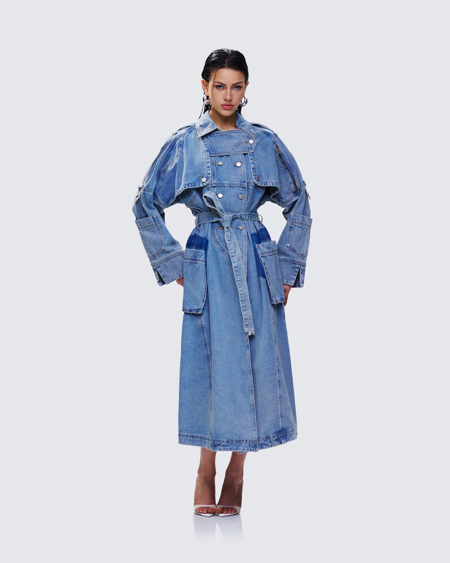 Hestia Denim Trench Coat