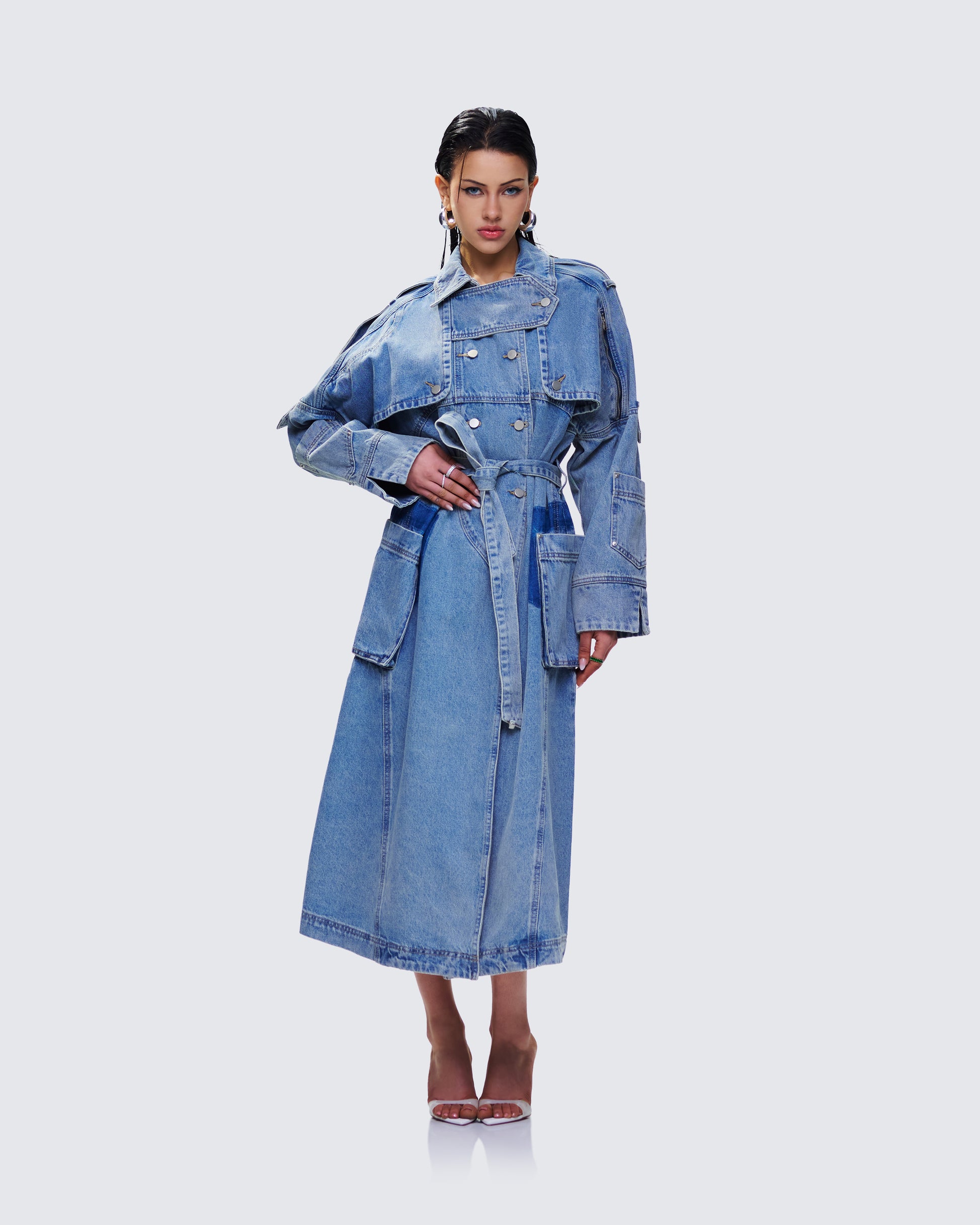 Hestia Denim Trench Coat
