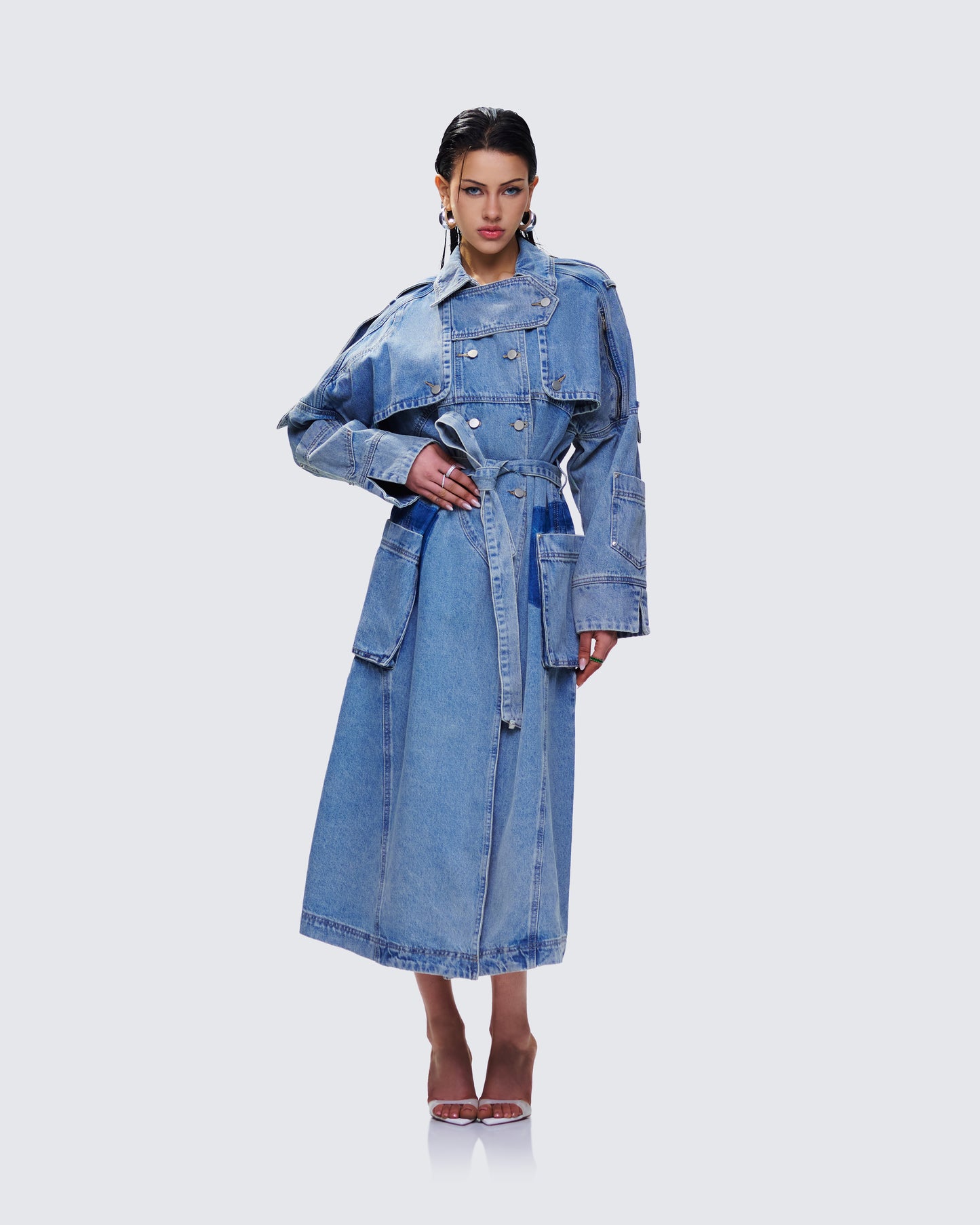 Hestia Denim Trench Coat