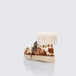 Women's leather platform heels styled on model – FINESSE