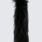 Huntleigh Black Fur Hoop Earrings
