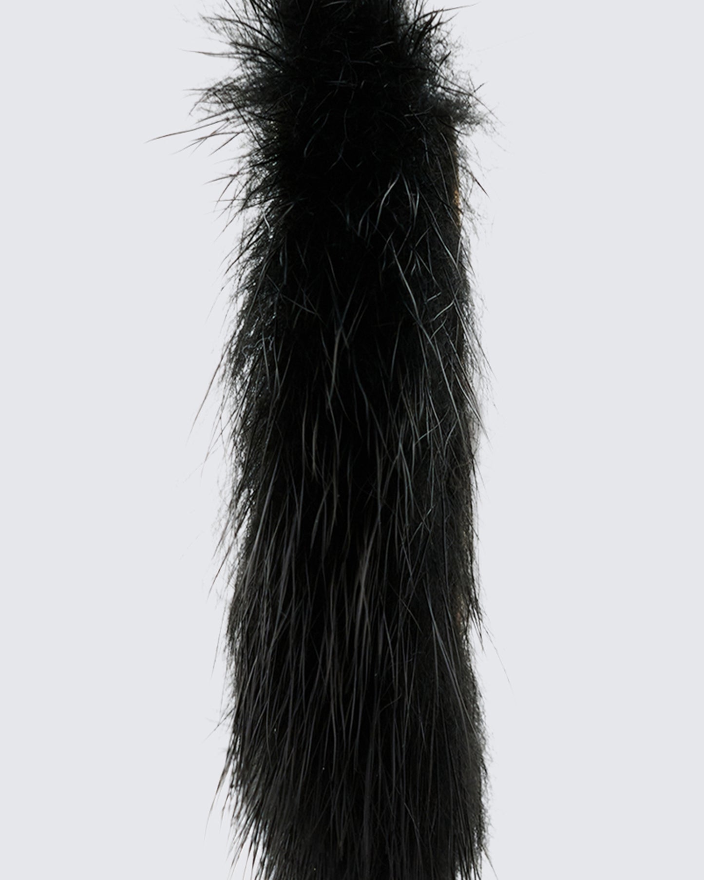 Huntleigh Black Fur Hoop Earrings