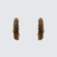 Huntleigh Brown Fur Hoop Earrings