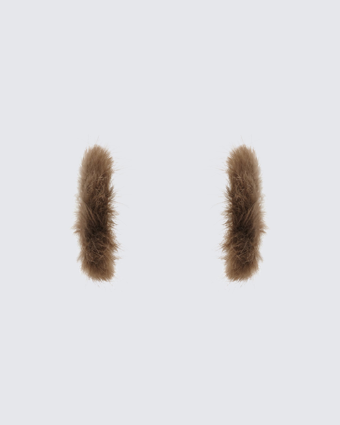 Huntleigh Brown Fur Hoop Earrings