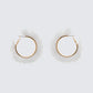Huntleigh White Fur Hoop Earrings