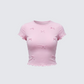 Hila Pink Bow Trimmed Tee product front