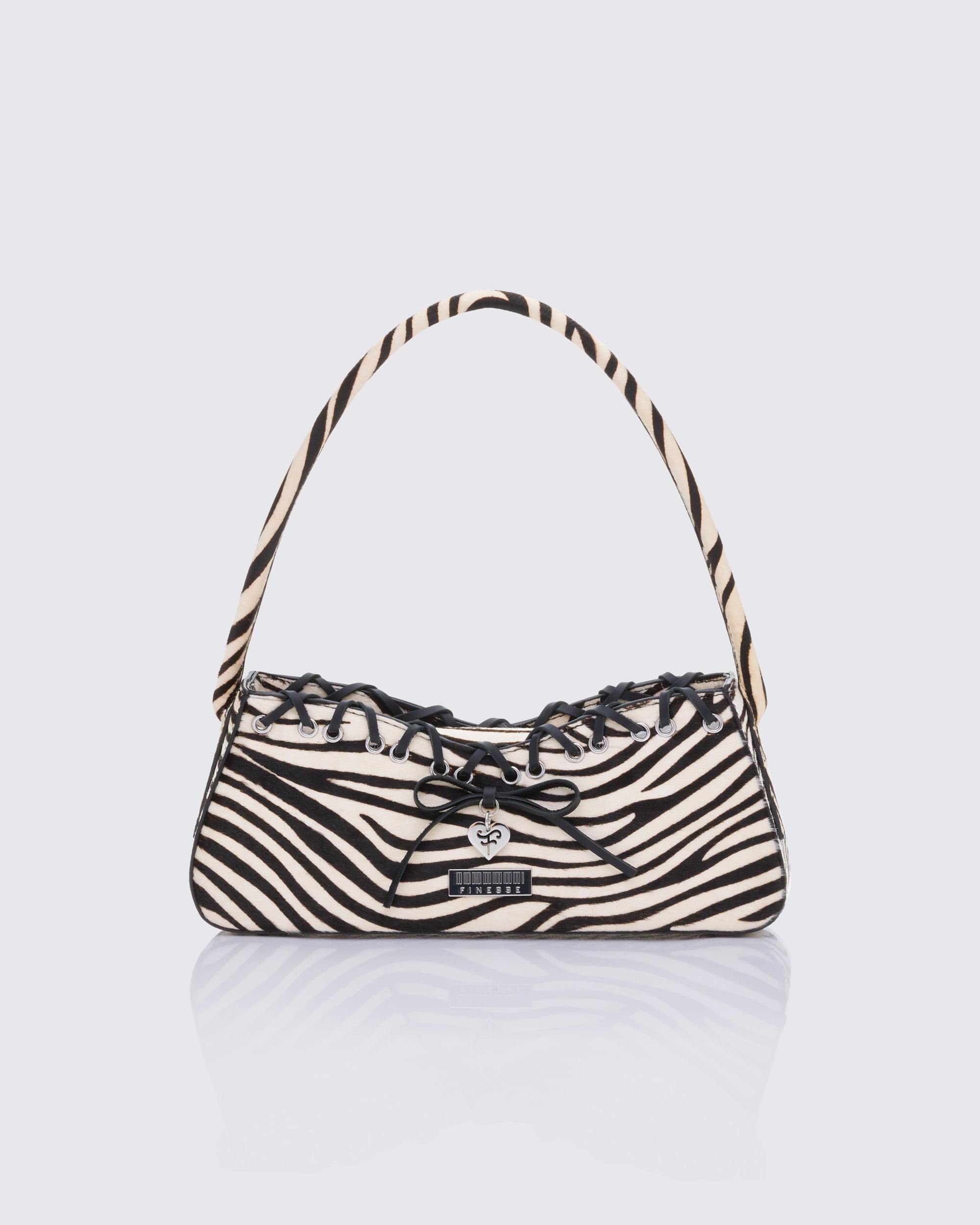 Icon Real Leather Zebra Whipstitch 90's Shoulder Bag – FINESSE