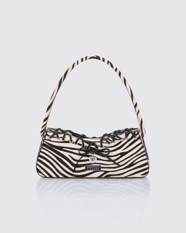 Icon Leather Zebra Whipstitch 90's Shoulder Bag product front