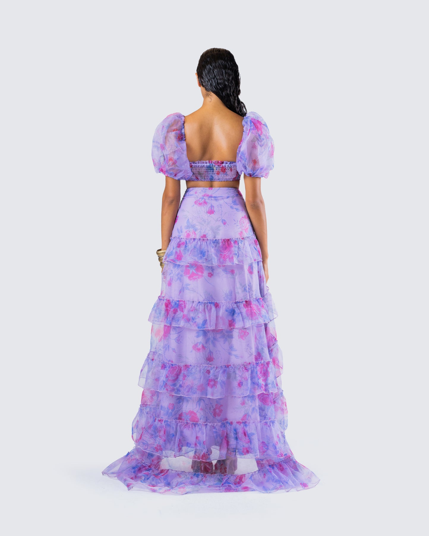 Ida Purple Floral Maxi Set