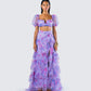 Ida Purple Floral Maxi Set