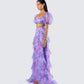 Ida Purple Floral Maxi Set