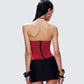 Idalia Red Asymmetrical Halter Top