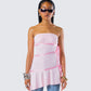 Ilona Pink Jersey Satin Tie Top