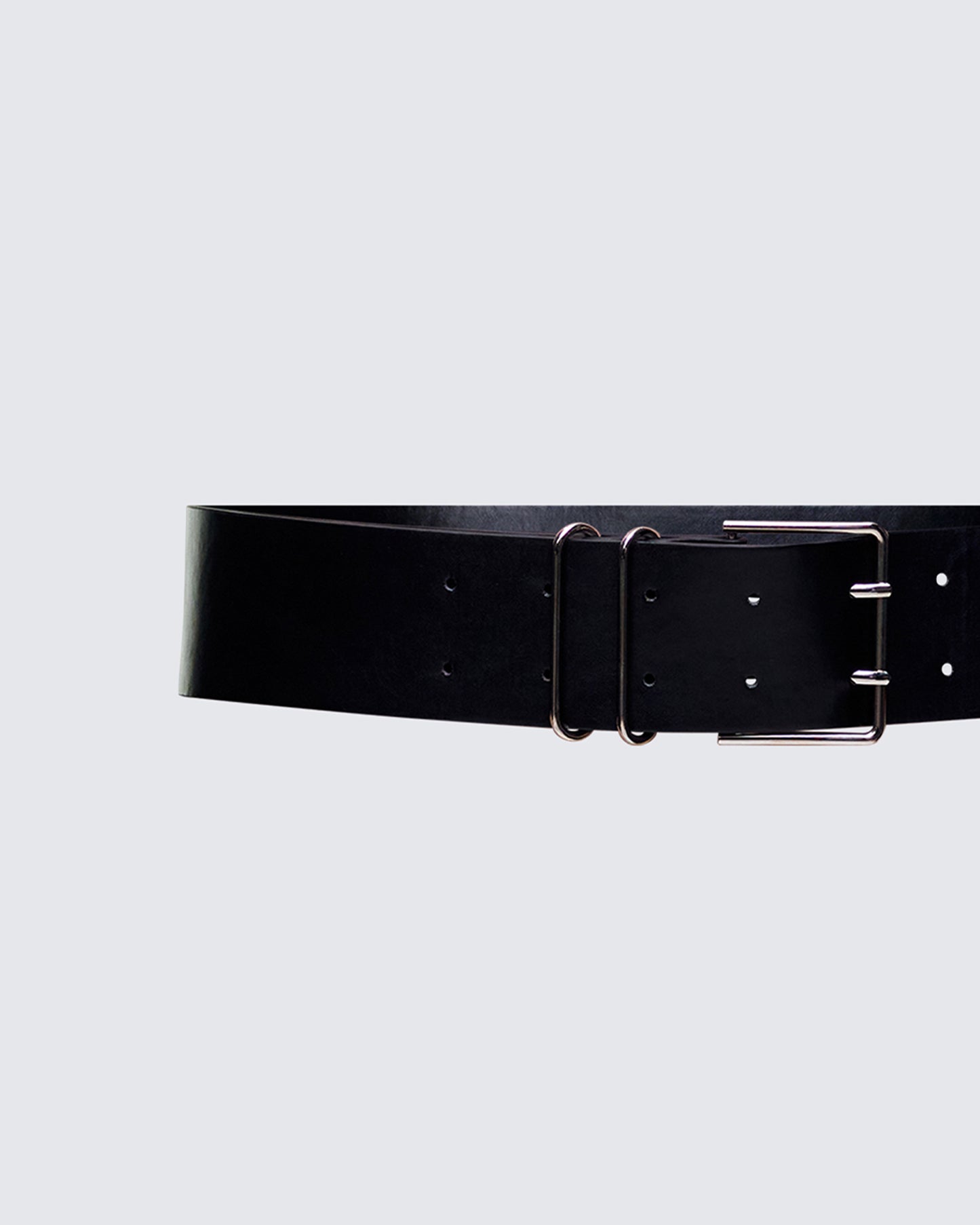 Imelda Black Vegan Leather Belt