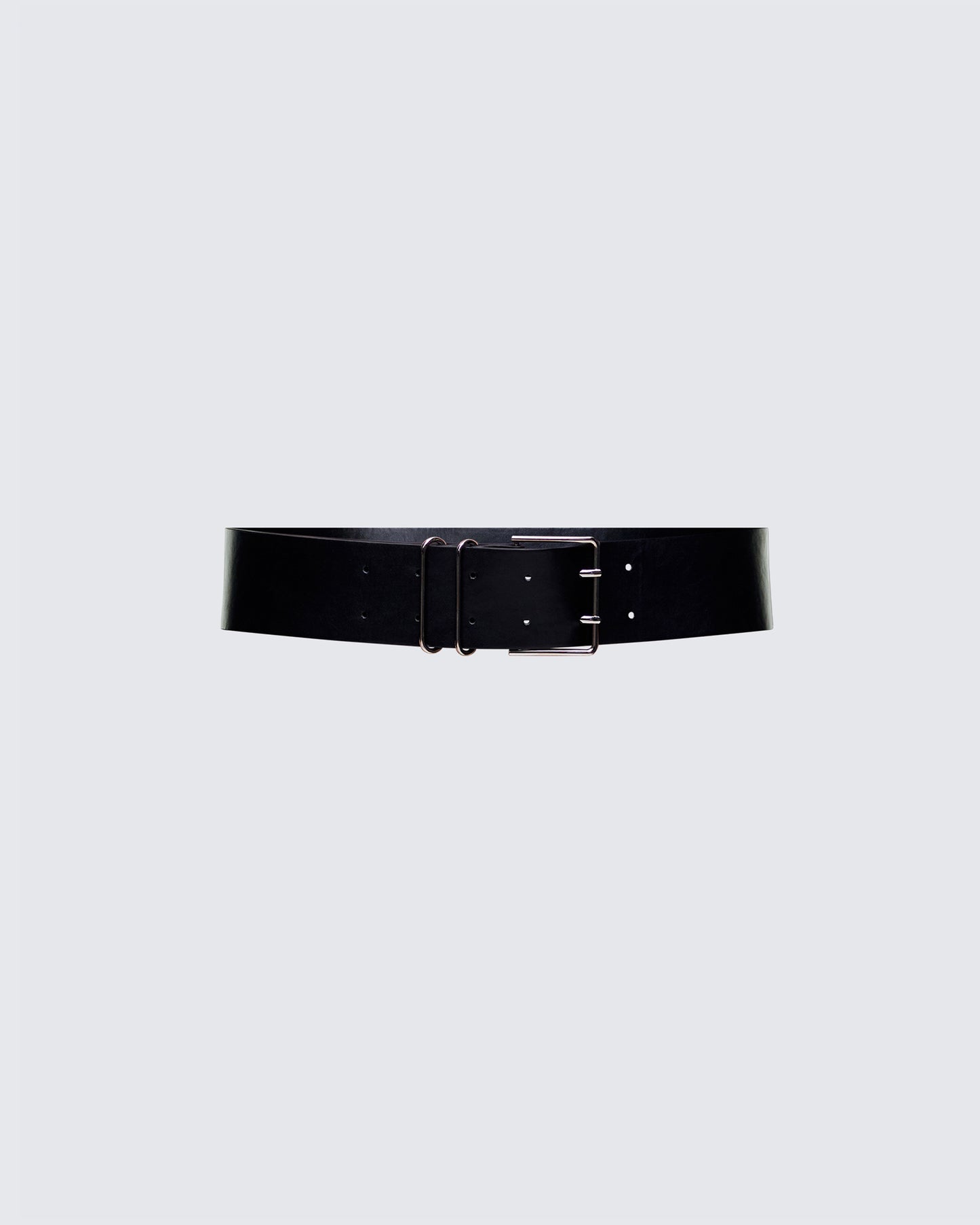 Imelda Black Vegan Leather Belt