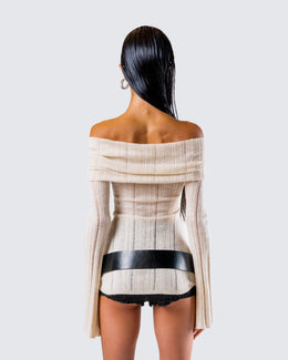 Tilda Cashmere Top in Ivory