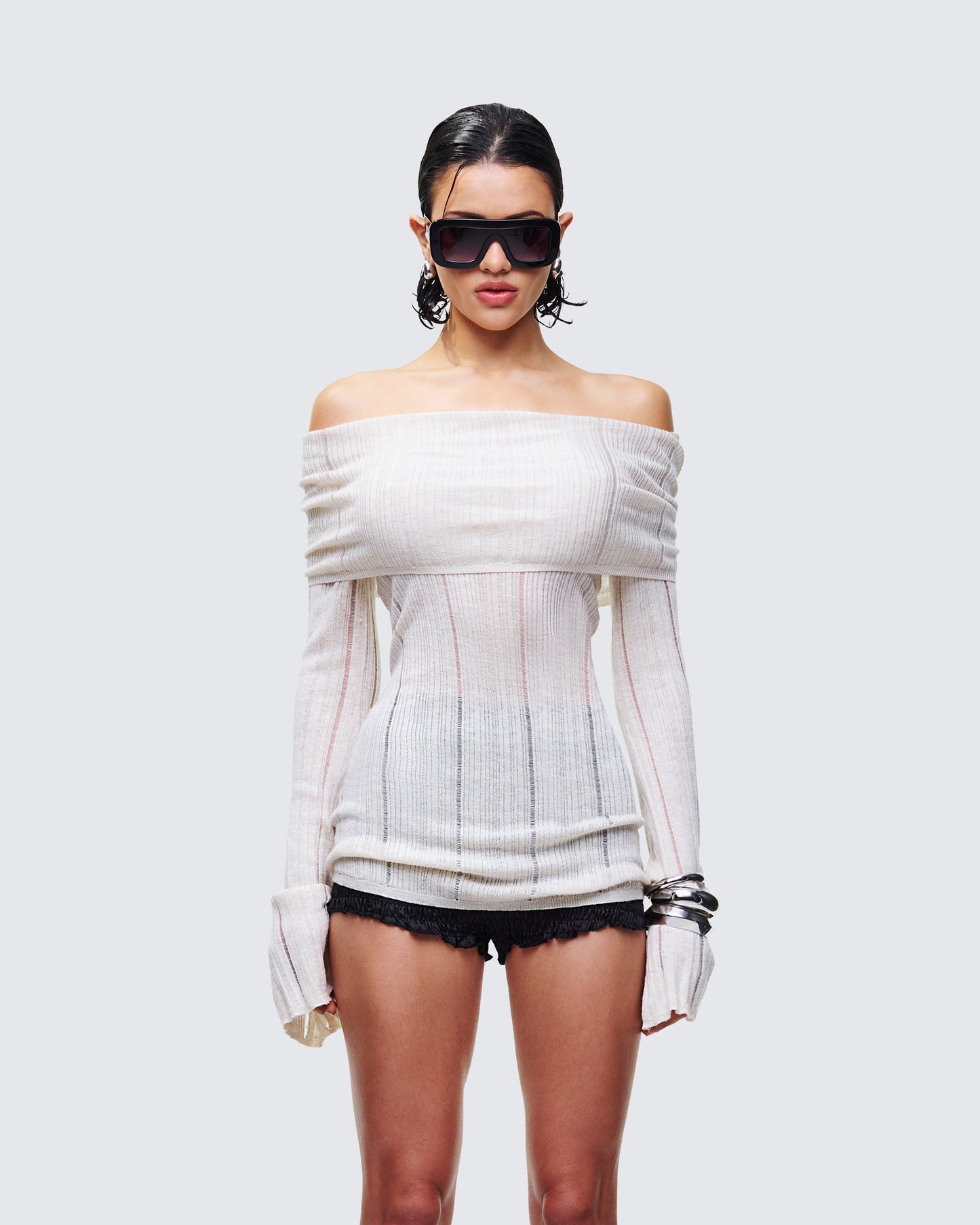 Imelda Ivory Off Shoulder Top