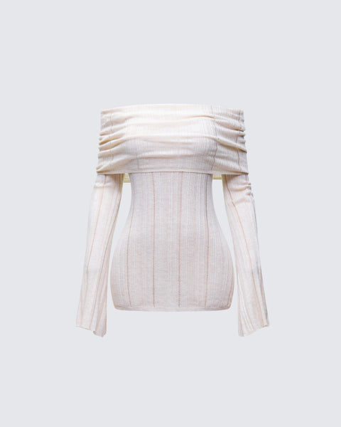 Imelda Ivory Off Shoulder Top – FINESSE