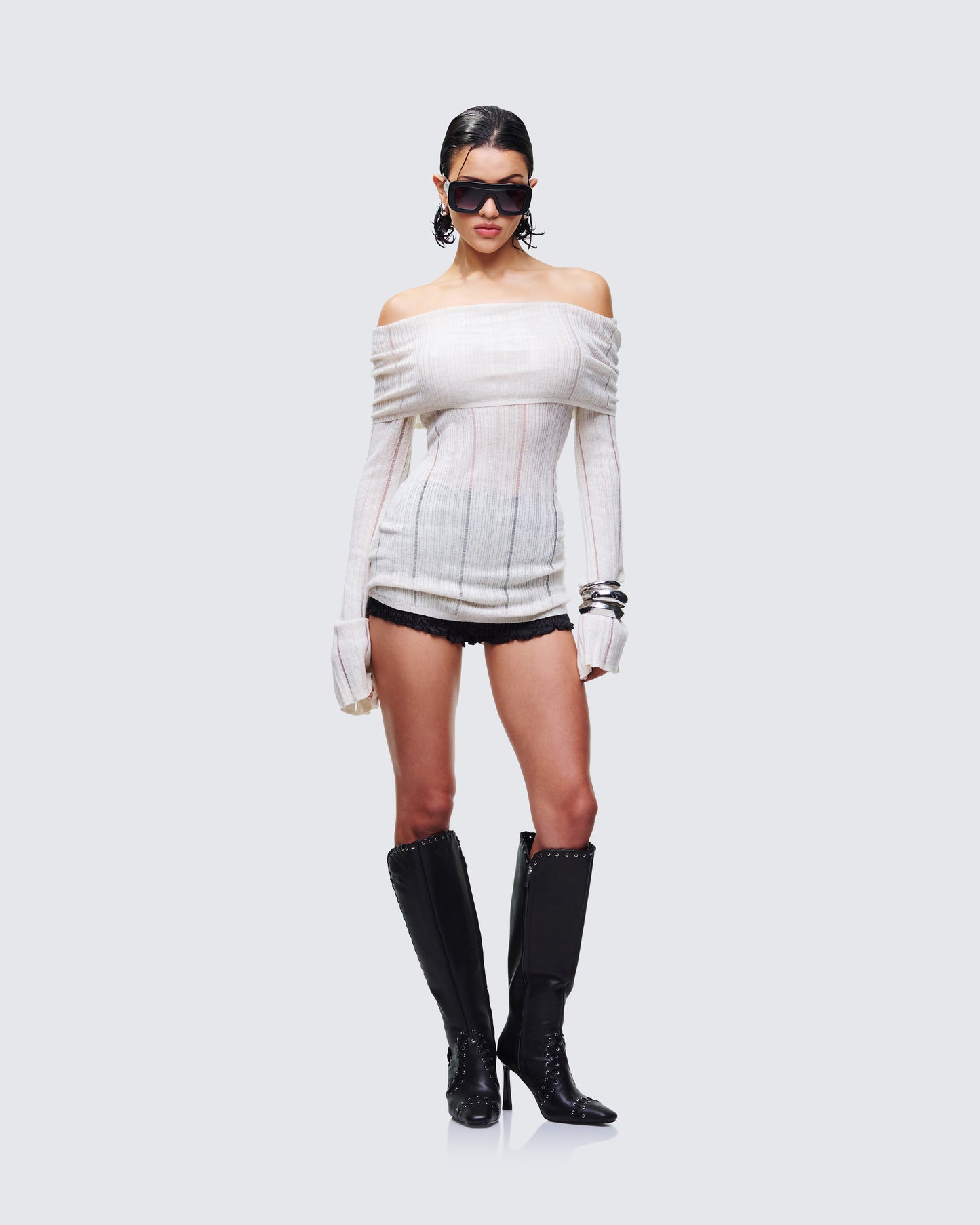 Imelda Ivory Off Shoulder Top