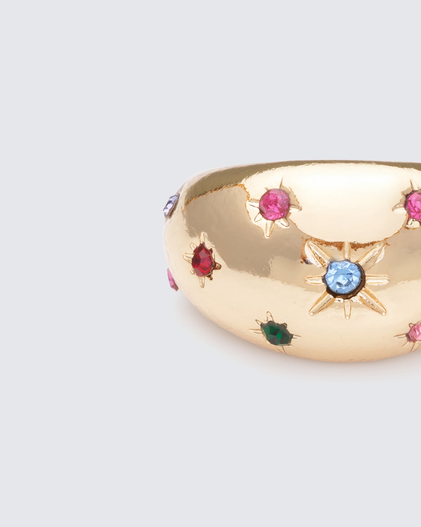 Iselin Gold Star Studded Ring