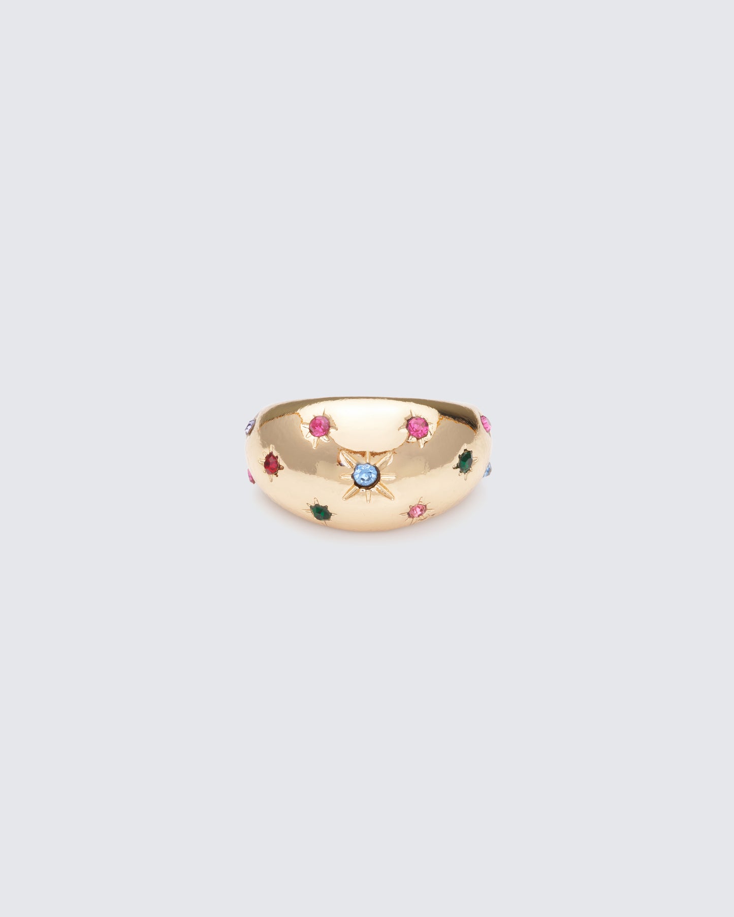 Iselin Gold Star Studded Ring