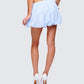 Isha Blue Striped Micro Mini Bubble Skirt