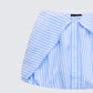 Isha Blue Striped Micro Mini Bubble Skirt