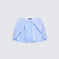 Isha Blue Striped Micro Mini Bubble Skirt product front