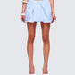 Isha Blue Striped Micro Mini Bubble Skirt