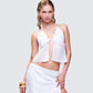 Isla Ivory Embroidered Halter Top
